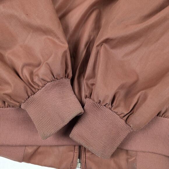 Vintage Members Only Jacket Mens Medium Brown Classic Racer Bomber Epaulets 80s - Picture 12 of 14